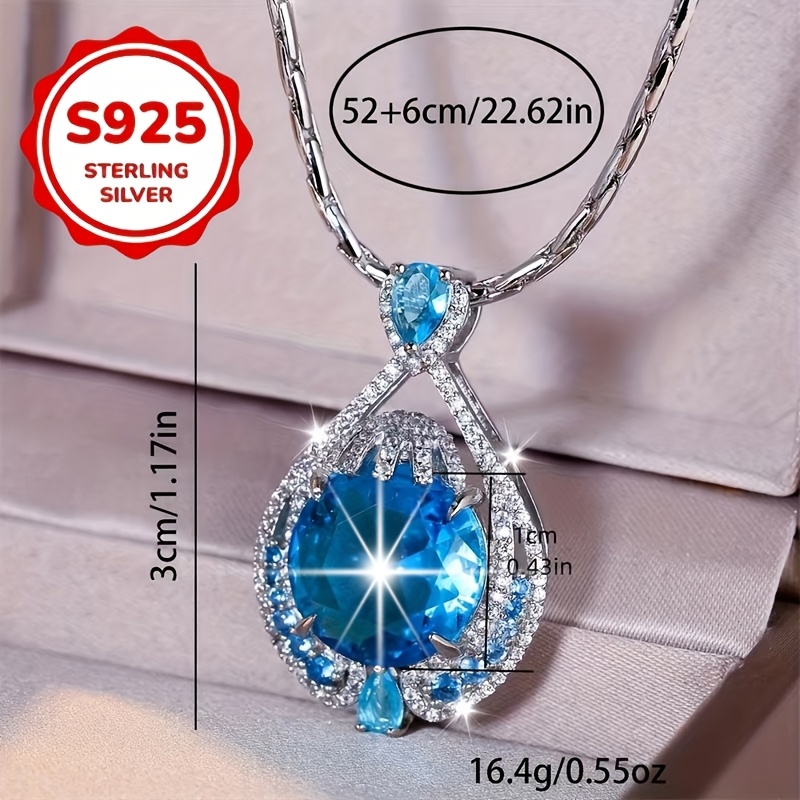 925 Silver Synthetic Zirconia Minimalistic Necklace